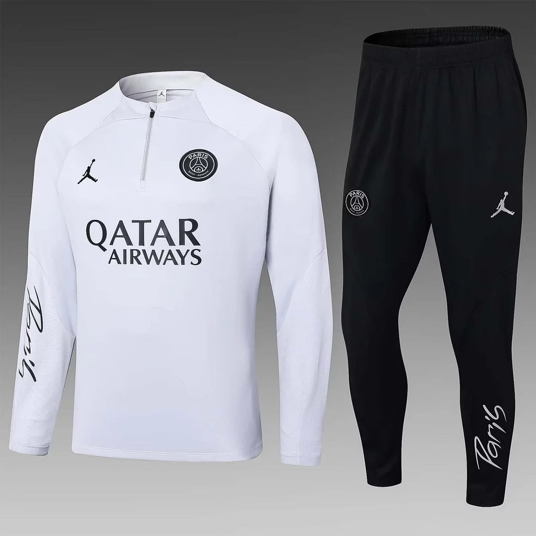 PSG Hvid/Sort Tracksuit (2023/2024)