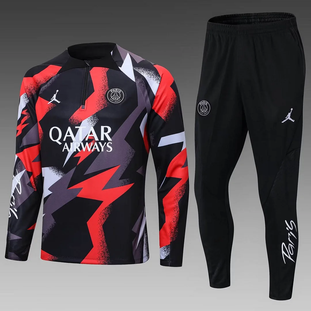 PSG Rød/Grå Camouflage Tracksuit (2022/2023)